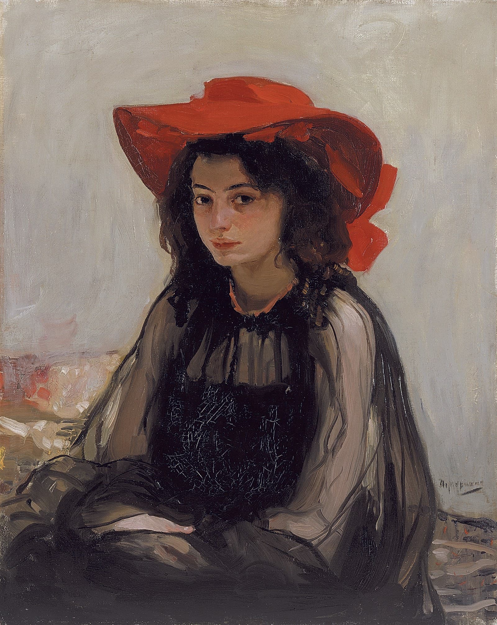 Girl in a Red Hat