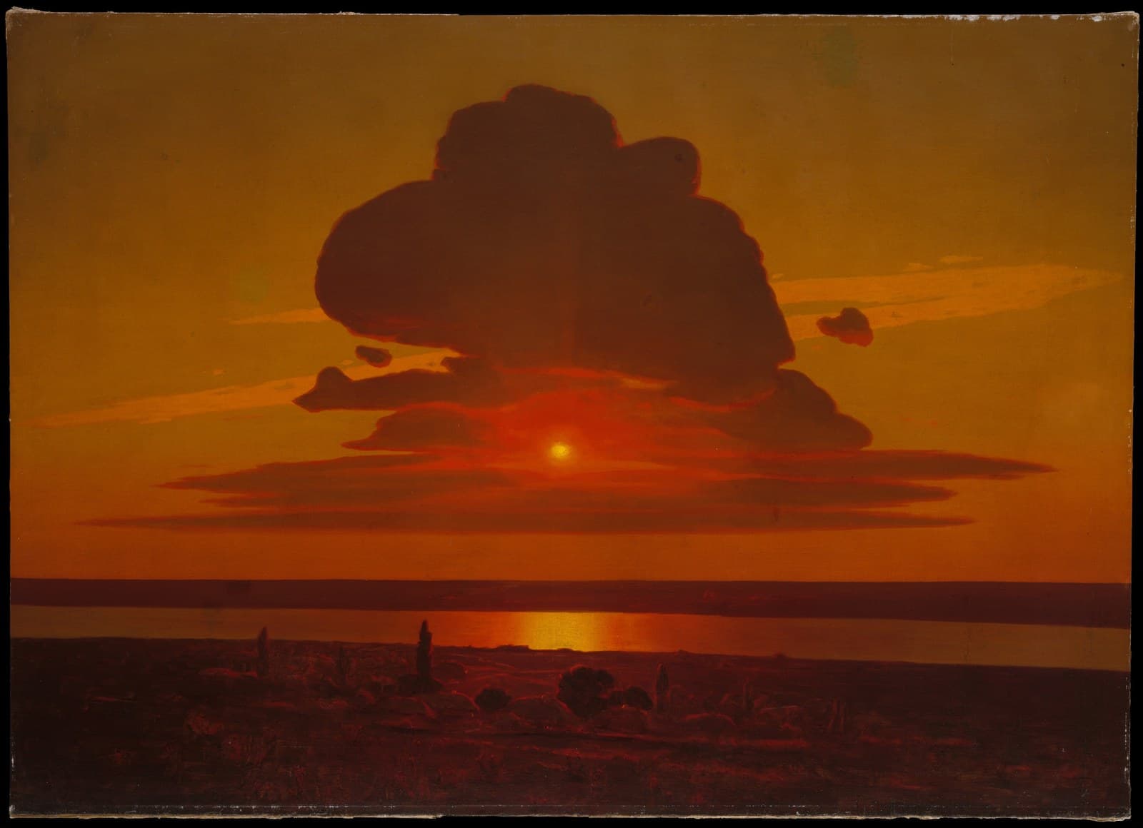 Red Sunset on the Dnipro