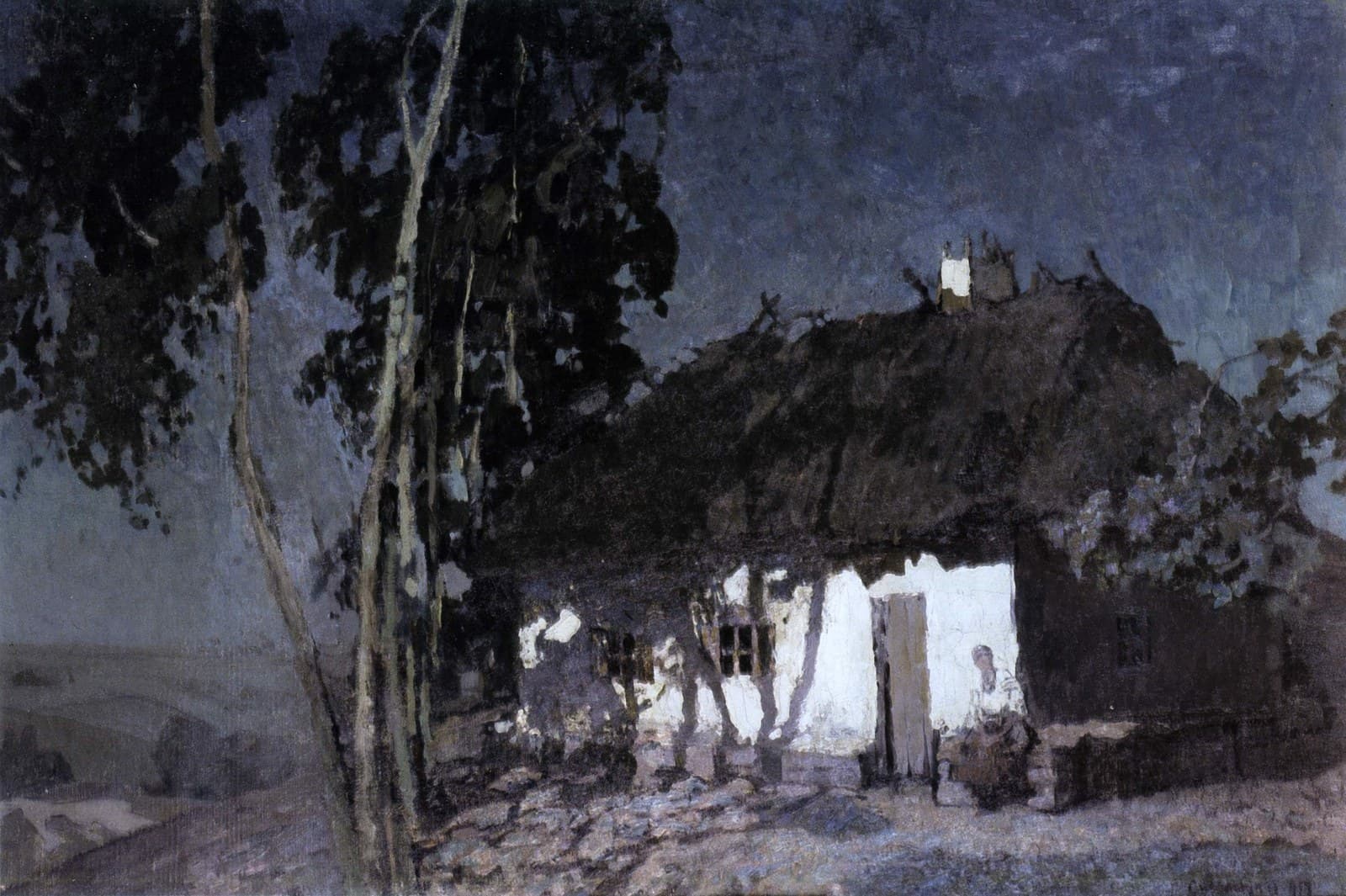 Cottage on a Moonlit Night