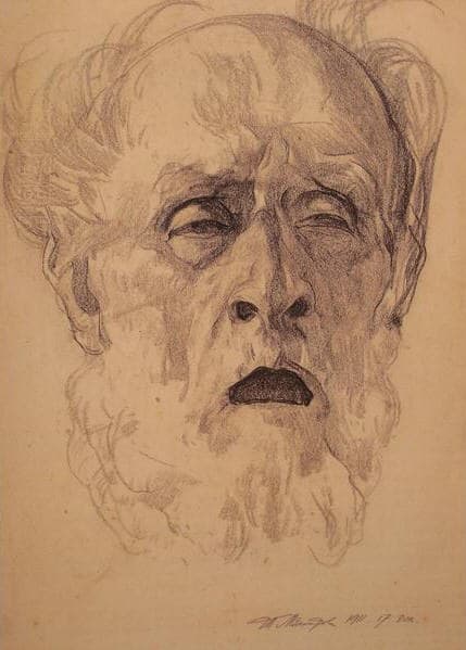 Portrait of the Dying Father. Agony