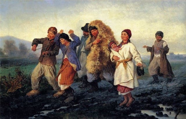 Return from the Fair in Rural Ukraine