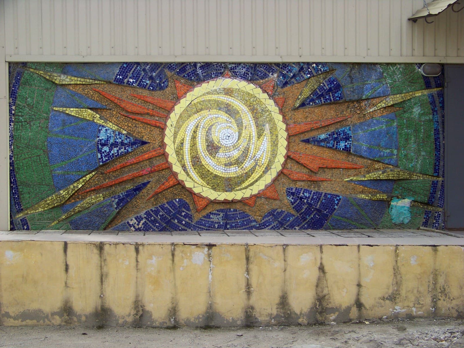 Prometheuses, Earth, Fire (mosaics of School No. 5, Donetsk)